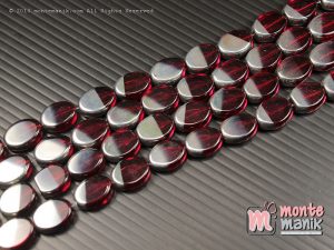 5 Butir Manik Kaca Candy Silver Merah 10 mm (MKACA-03)