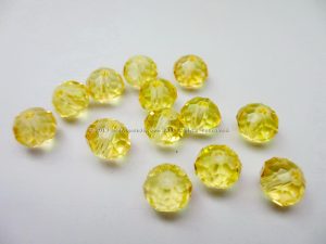 Manik Kristal Donat Kuning 8 mm (KRISTAL-07)