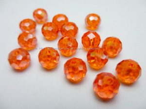 Manik Kristal Donat Orange 8 mm (KRISTAL-08)