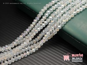 1 String Kristal Ceko Rondelle Clear 4 mm (KRISTAL-012)