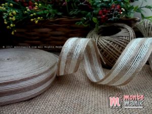 Pita Goni Stripes Putih 2,7cm (GONI-019)