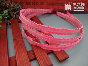 Bando Besi Lapis Pita Grosgrain Hot Pink (BND-021)