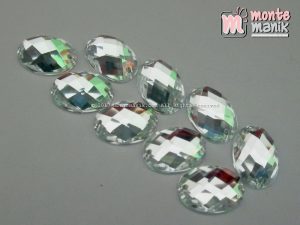 Diamond Rhinestone Blink Oval Clear (DMD-042)