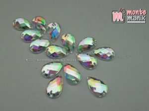 Diamond Rhinestone Tetes Clear Rainbow 7 x 12 mm (DMD-045)