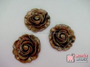 Manik Plastik Bunga Mawar Bronze (BRZ-02)