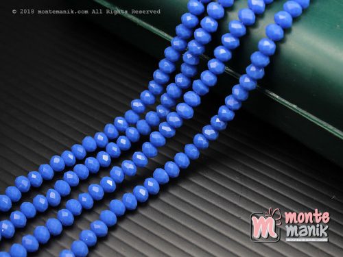 1 String Kristal Ceko Rondelle Dove Persian Blue 4 mm (KRISTAL-030)