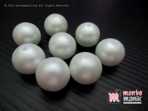 Mutiara Sintetis Doff Putih 14 mm (MTR-017)