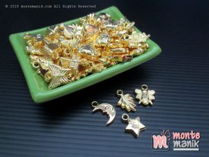 Charm Plastik Campur Karakter Gold (ALA-034)