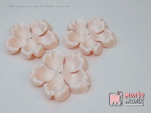 10 lembar Alpikasi Kelopak bunga Mangkok Cream 6 cm (APB-062)