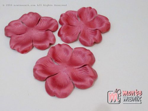 10 lembar Alpikasi Kelopak bunga Mangkok Dusty pink 6 cm (APB-060)