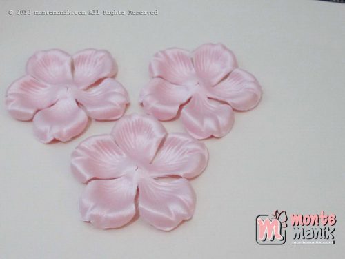 10 lembar Alpikasi Kelopak bunga Mangkok Soft Pink 6 cm (APB-055)