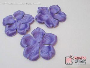10 lembar Alpikasi Kelopak bunga Mangkok Ungu 6 cm (APB-059)