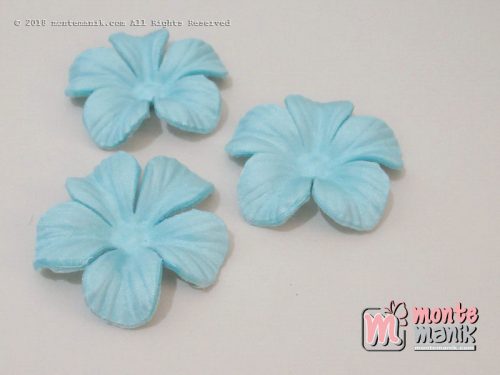 10 lembar Alpikasi Kelopak bunga Satin Biru muda 5 cm (APB-052)