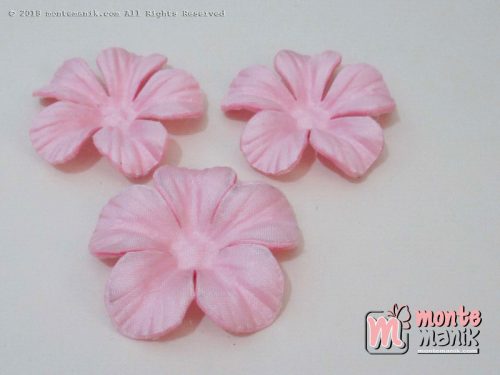 10 lembar Alpikasi Kelopak bunga Satin Soft pink 5 cm (APB-034)