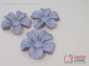 10 lembar Alpikasi Kelopak bunga Satin Ungu muda 5 cm (APB-051)