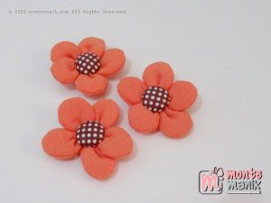 Perbiji Aplikasi Bunga Kain Orange 3,5 cm (APB-070)