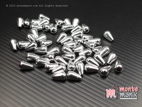 100 Pcs Mutiara Ringan Tetes Silver 6 mm (MPA-027)