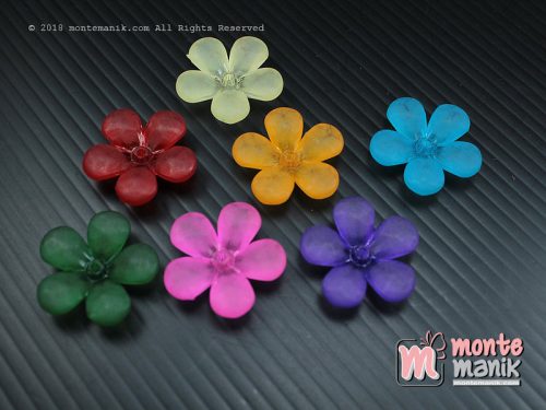 12 Pcs Manik Akrilik Bunga Dove 2,3 cm (MPA-09)