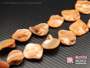 12 Pcs manik kerang nugget Orange (MNKG-011)