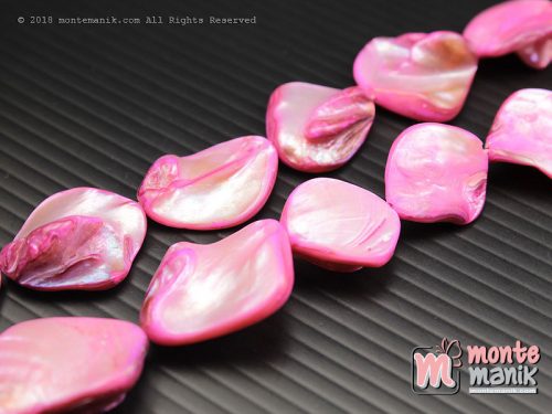 12 Pcs manik kerang nugget Pink (MNKG-016)
