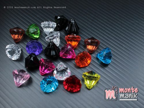 24 Pcs Manik Akrilik Diamond Bening 12 mm (MPA-04)