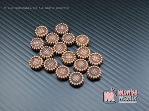 35 Pcs manik plastik bunga 10 mm Coklat (MPA-078)