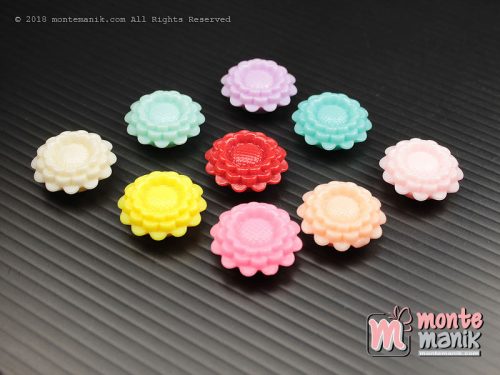 12 Pcs Manik Plastik Bunga Matahari 2 cm (MPA-0126)