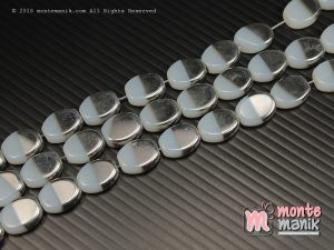 5 Butir Manik Kaca Candy Silver Putih 10 mm (MKACA-041)