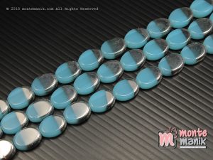 5 Butir Manik Kaca Silver Biru Muda 10 mm (MKACA-042)