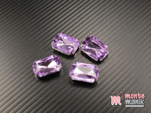 4 pcs Aplikasi Diamond Persegi Ungu muda 1,3 x 1,8 cm (DMD-063)