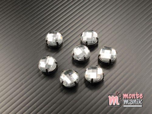 5 pcs Aplikasi Diamond Bundar Putih 12 mm (DMD-072)