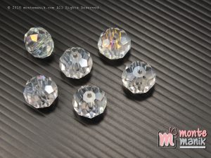 12 Biji Manik Kristal Ceko Donat Putih Bening 14 mm (KRISTAL-121)