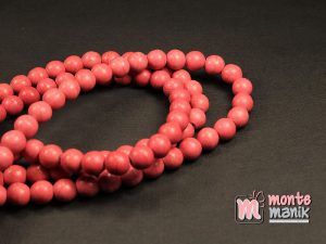 24 Butir Manik Batu Phyrus 8 mm Merah Muda (BTA-021)
