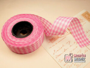 1 Roll Pita Gingham Soft Pink 2,5 cm GM05 